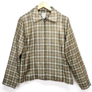 Chico's Jacket Blazer Textured Brocade Full Zip